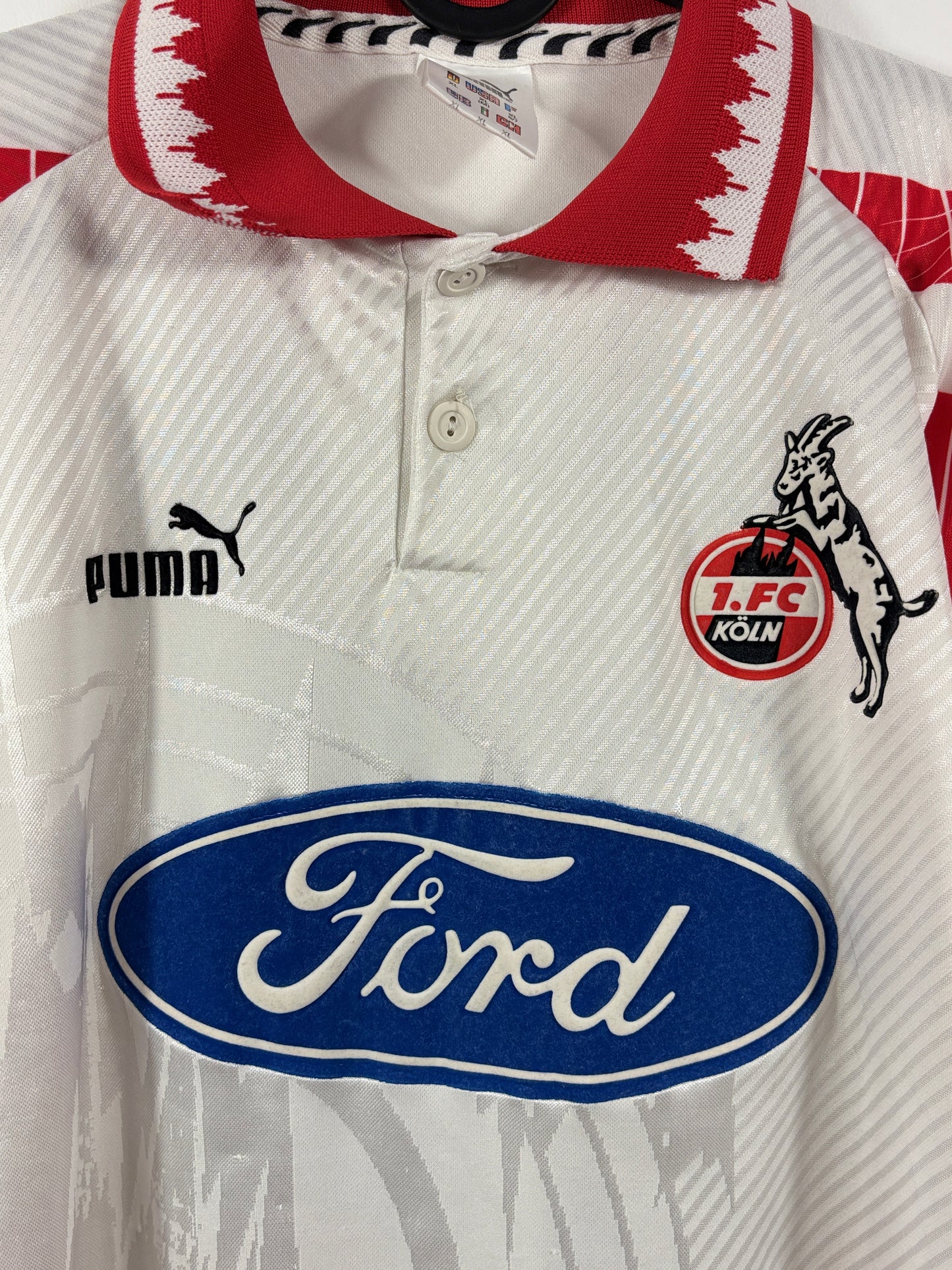 1. FC Köln 1996/1997 Heimtrikot Ford – XL - #15 Oliseh