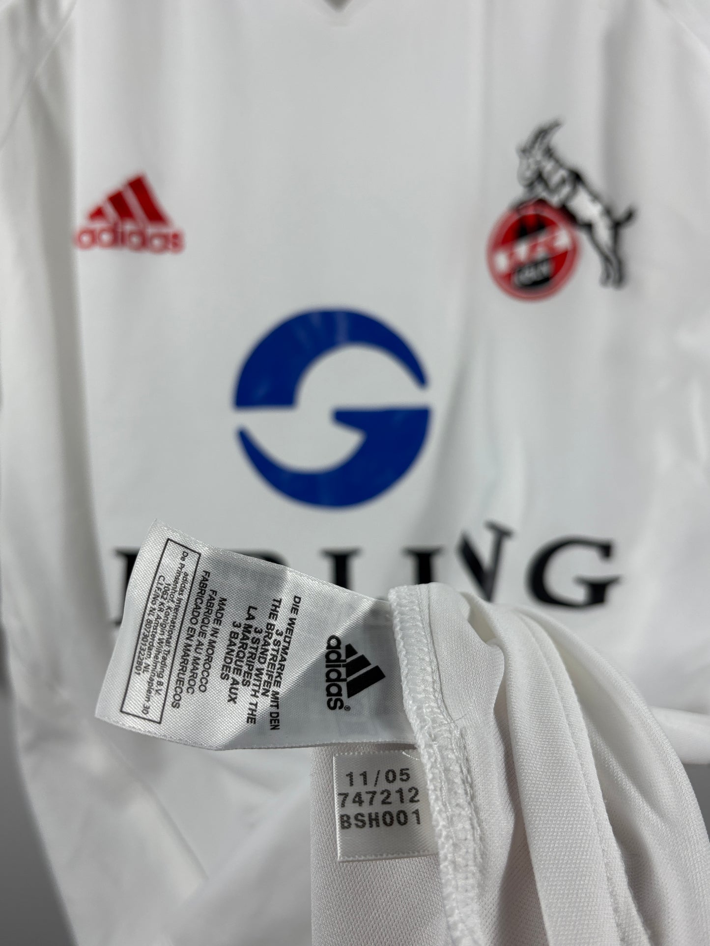 1. FC Köln 2005/2006 Heimtrikot Gerling – XL - (Extrem guter Zustand)