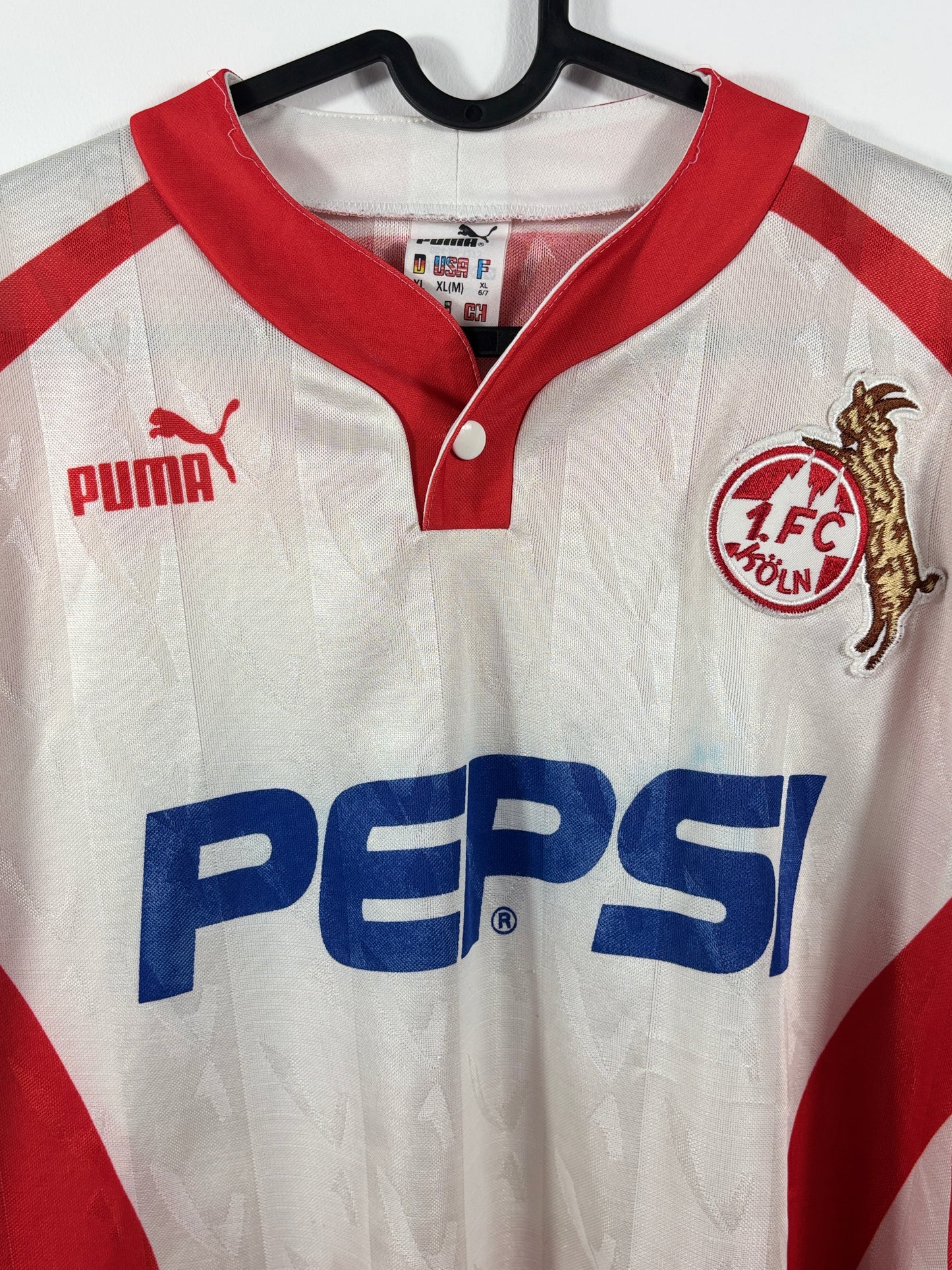 1. FC Köln 1993/1994 Heimtrikot Pepsi– XL - #9 Littbarski