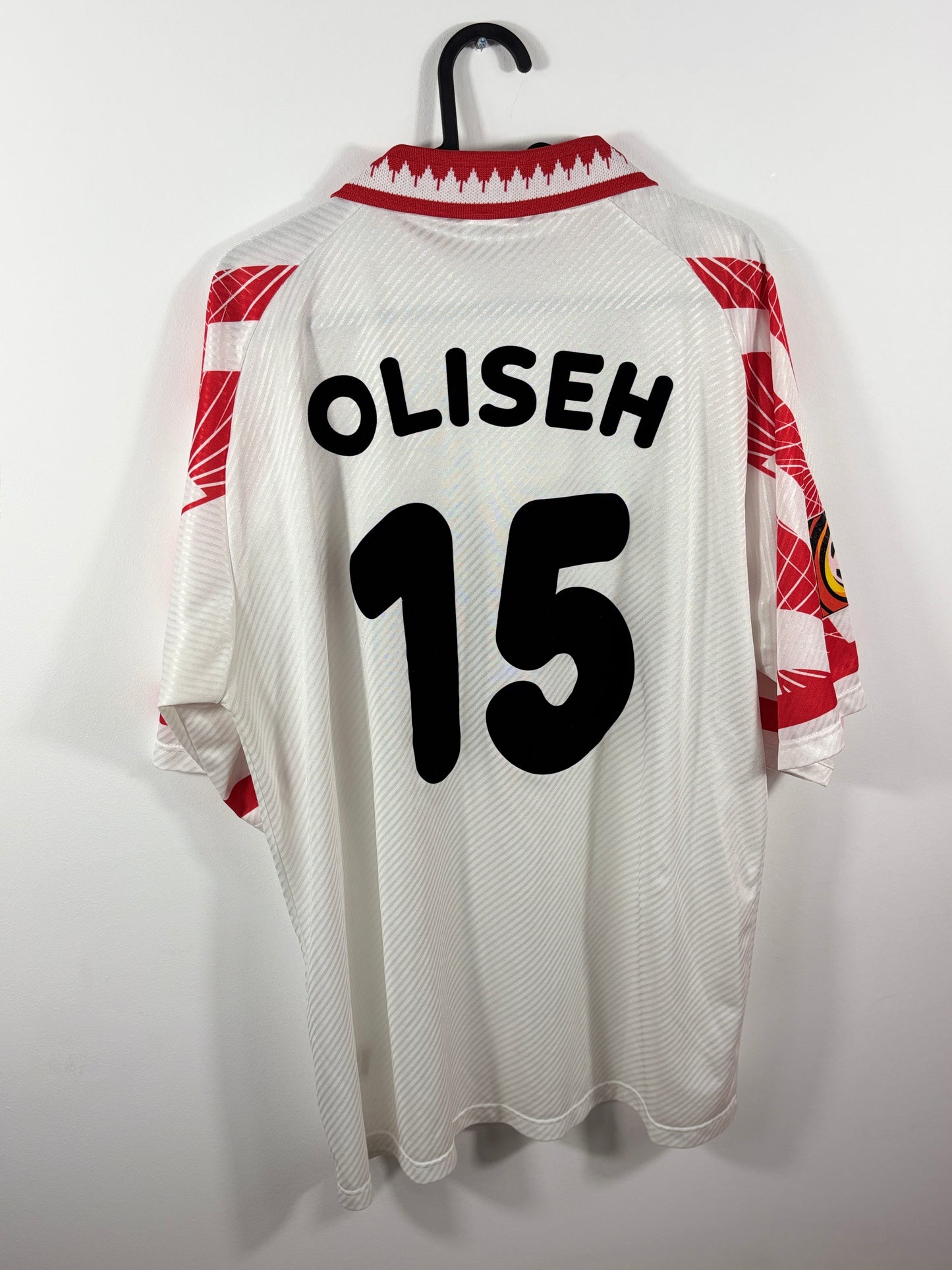 1. FC Köln 1996/1997 Heimtrikot Ford – XL - #15 Oliseh