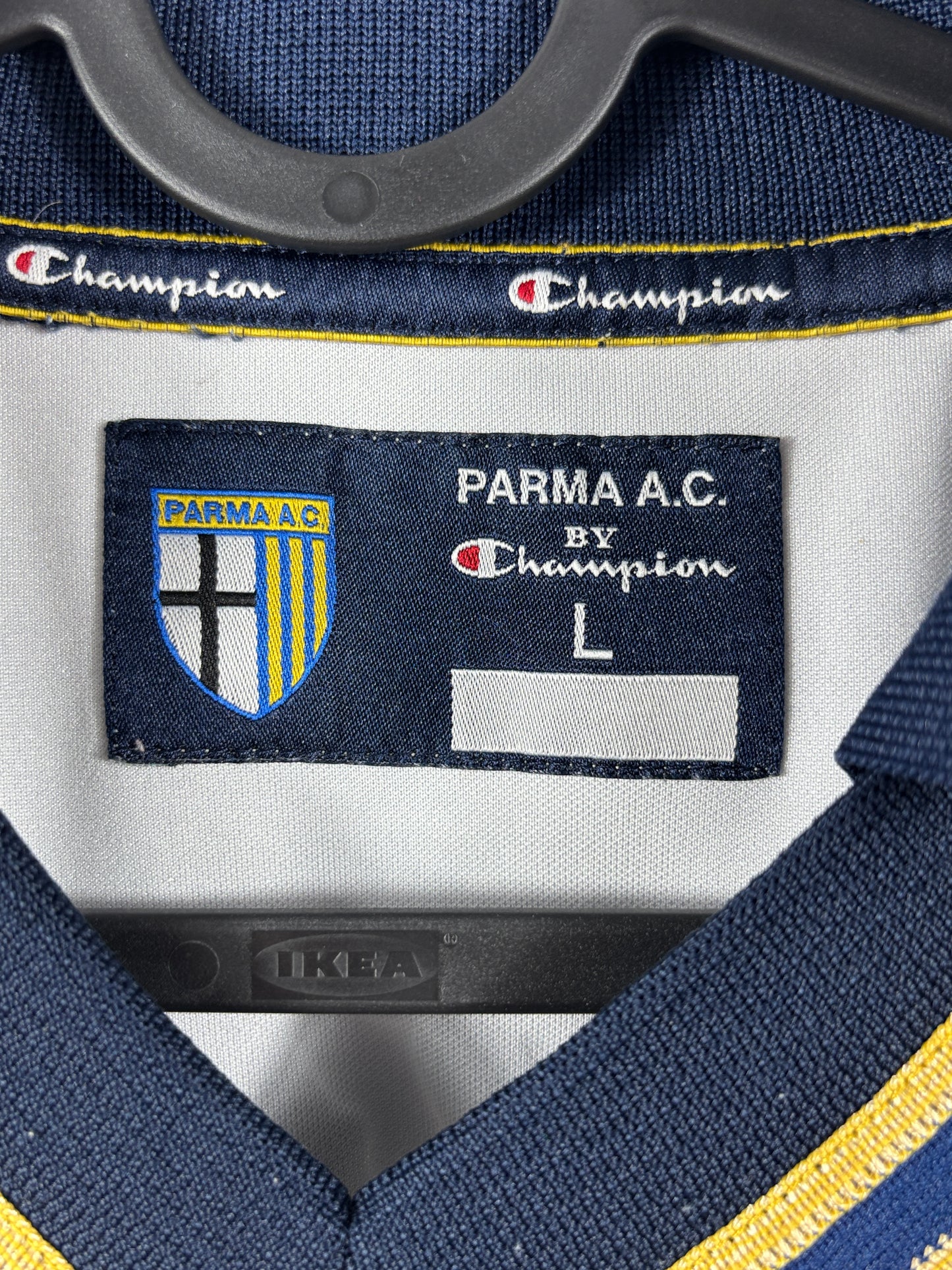 Parma AC 2000/2001 Auswärtstrikot mit Sonderflock - L - #18 Stev (Matchworn)
