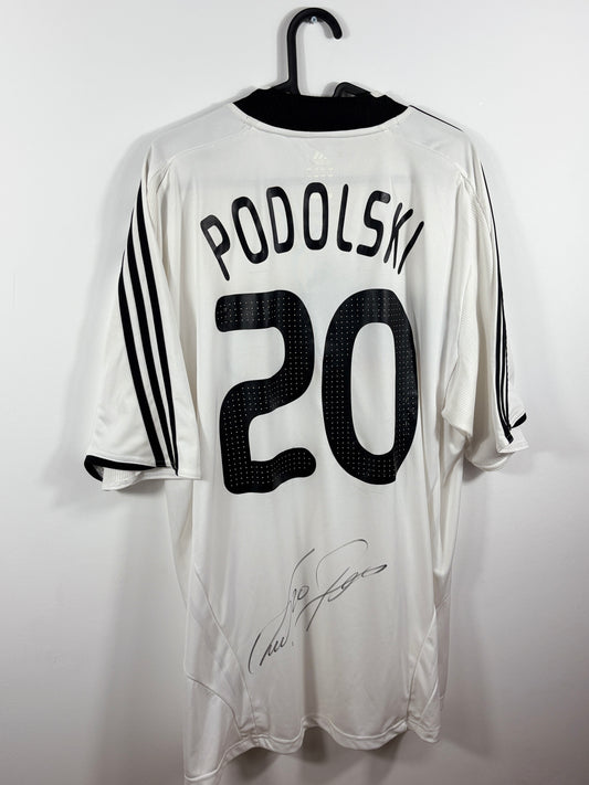 Deutschland DFB 2008 Heimtrikot – XL - #20 Podolski (signiert)