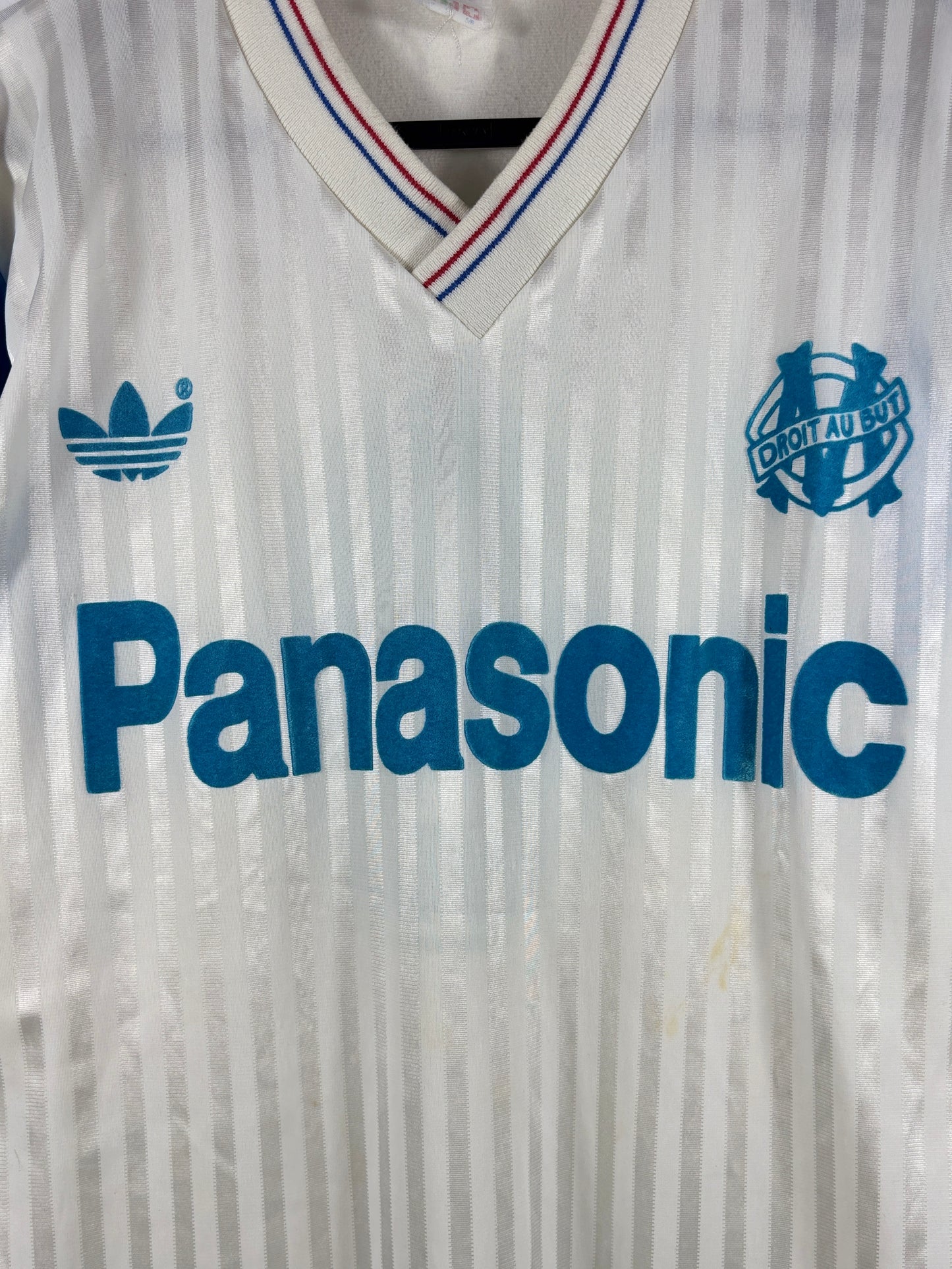 Olympique Marseille 1990/1991 Heimtrikot  - M - #9 Papin