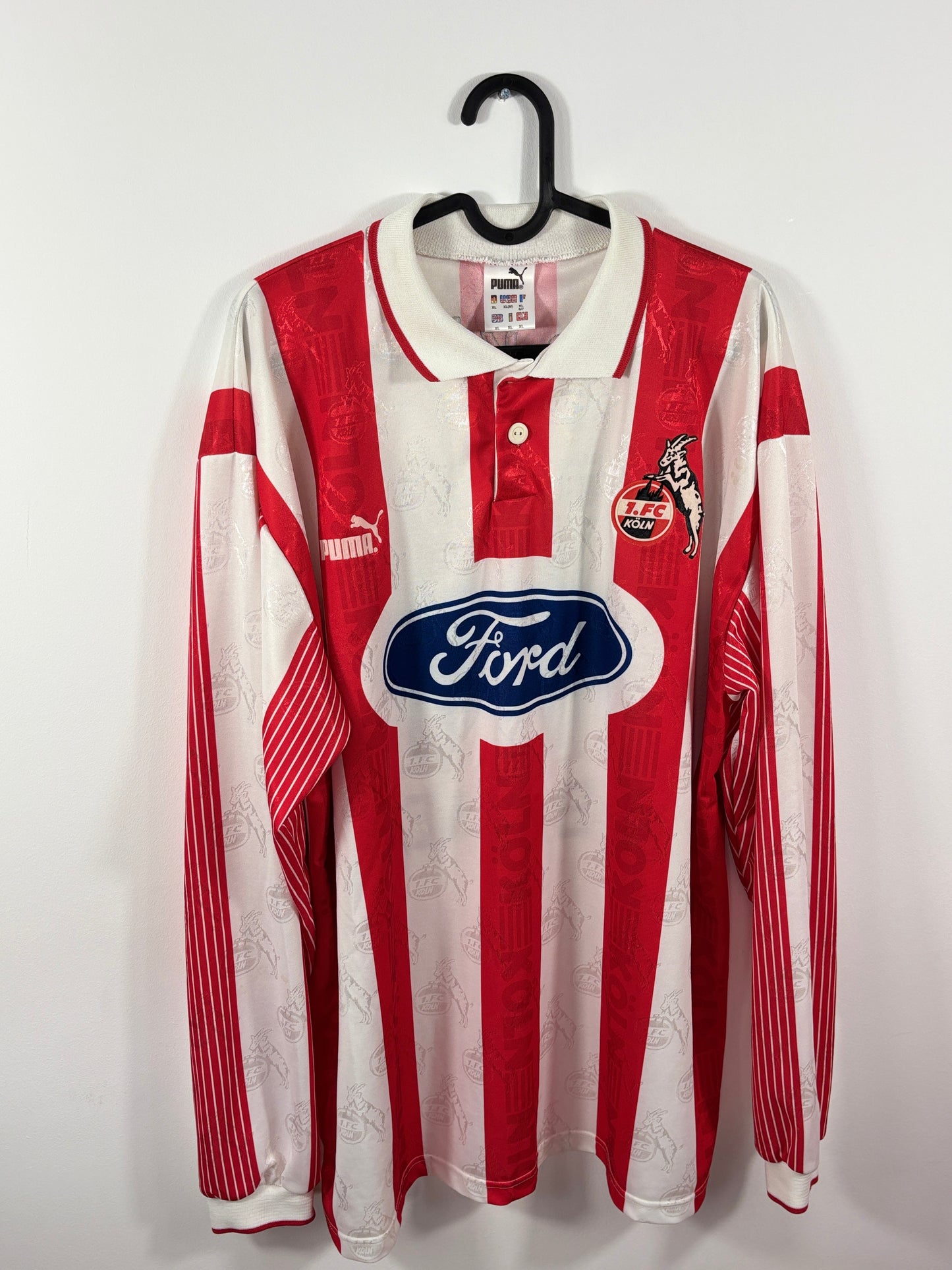1. FC Köln 1995/1996 Heimtrikot Ford – XL - #11 Labbadia